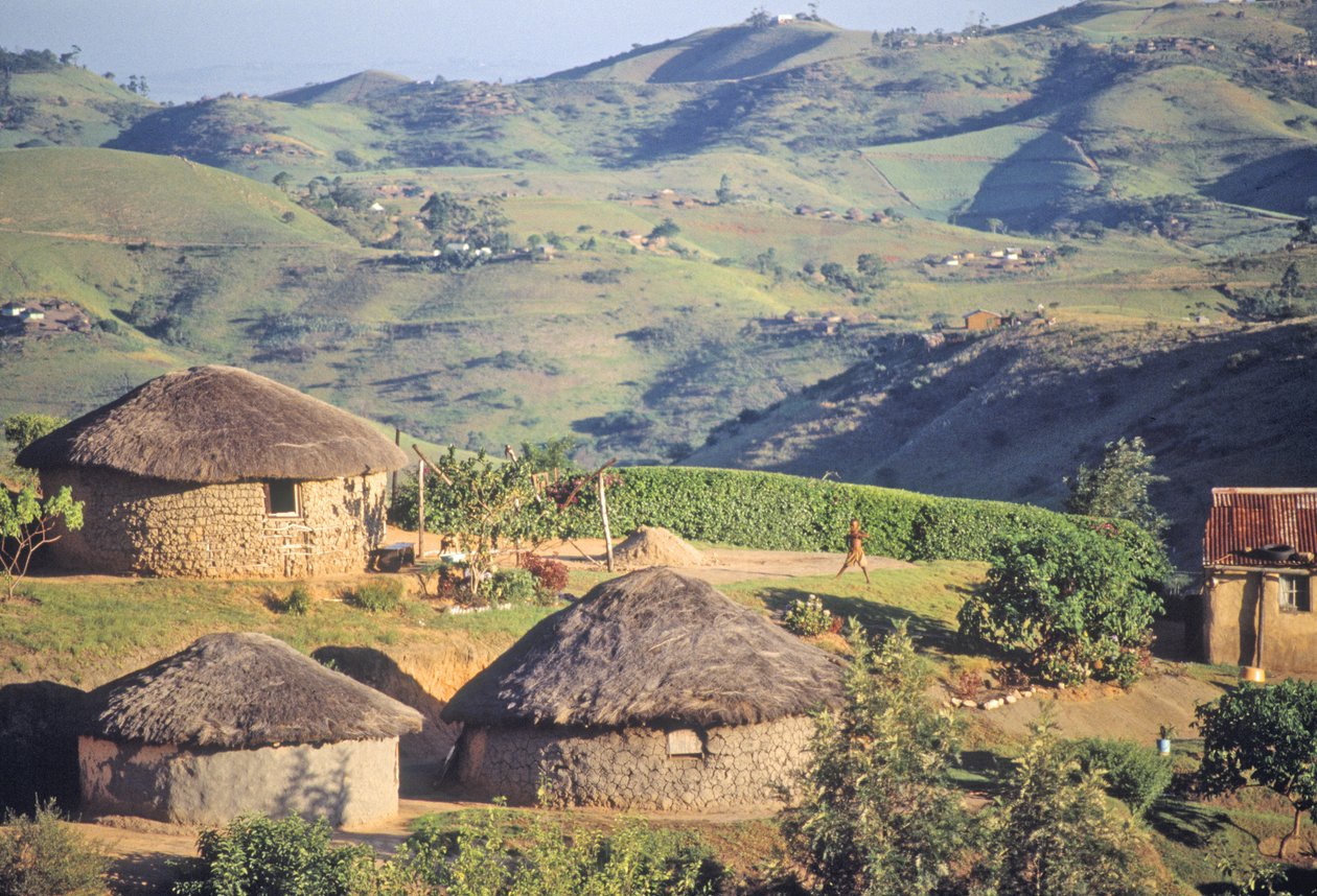 Aldeia Zulu, perto de Eshowe de Unbekannt Unbekannt