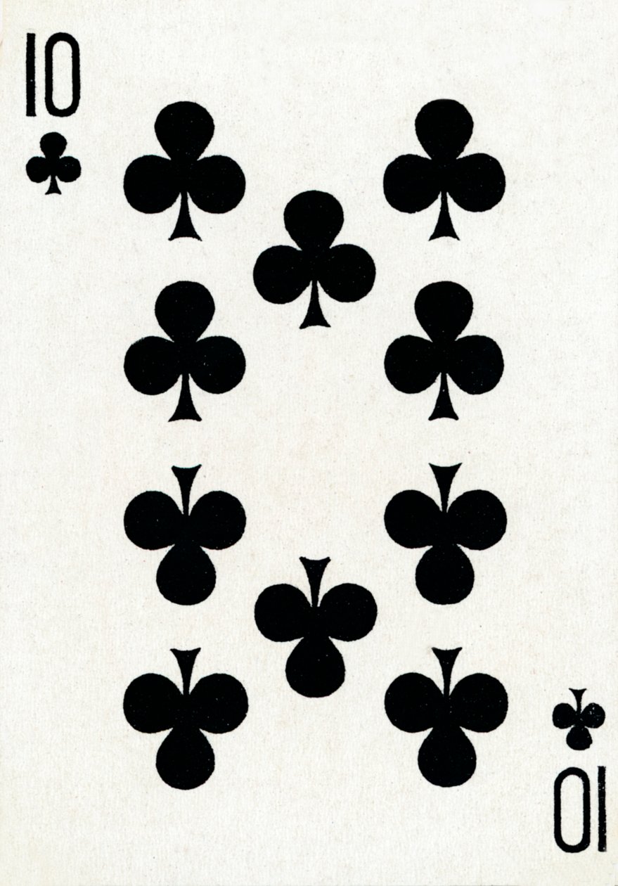 10 de clubes de um baralho de cartas de baralho Goodall & Son Ltd., c1940 de Unbekannt