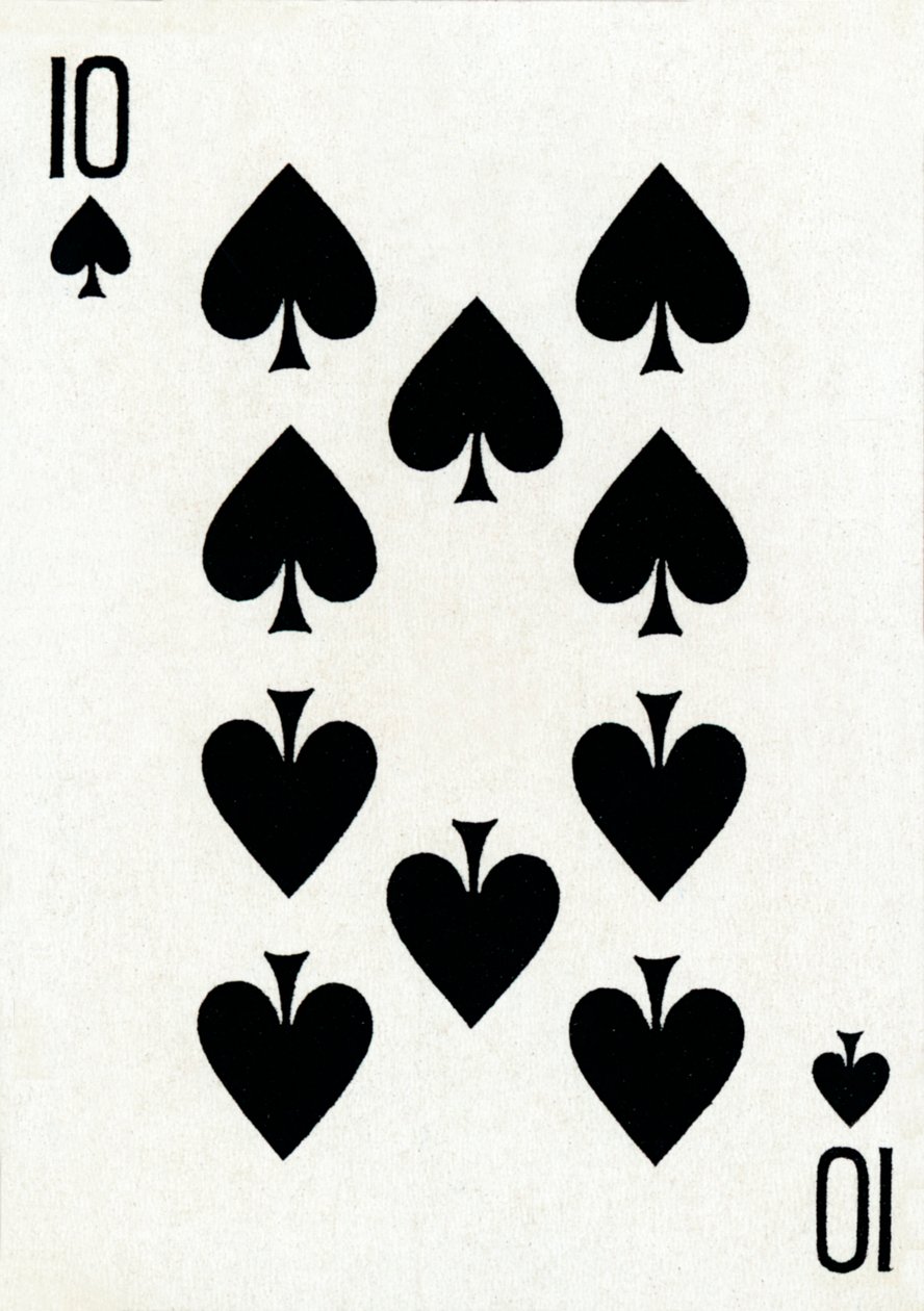 10 de espadas de um baralho de cartas de baralho Goodall & Son Ltd., c1940 de Unbekannt
