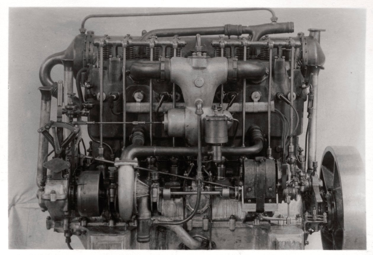 Motor de dirigível Daimler de 115 cv do Zeppelin LZ 6, c1909-1910 1933 de Unbekannt