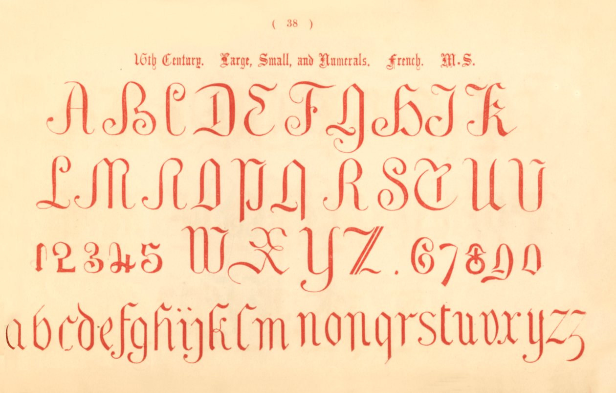 Século XVI. Grande, Pequeno e Numerais. Francês. MS., 1862 de Unbekannt