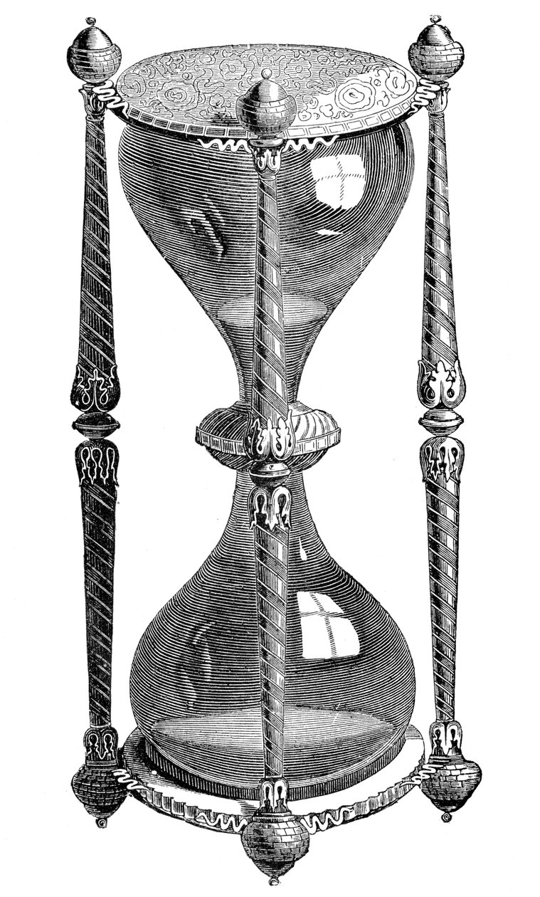 Ampulheta do século XVI, gravura, século XIX de Unbekannt