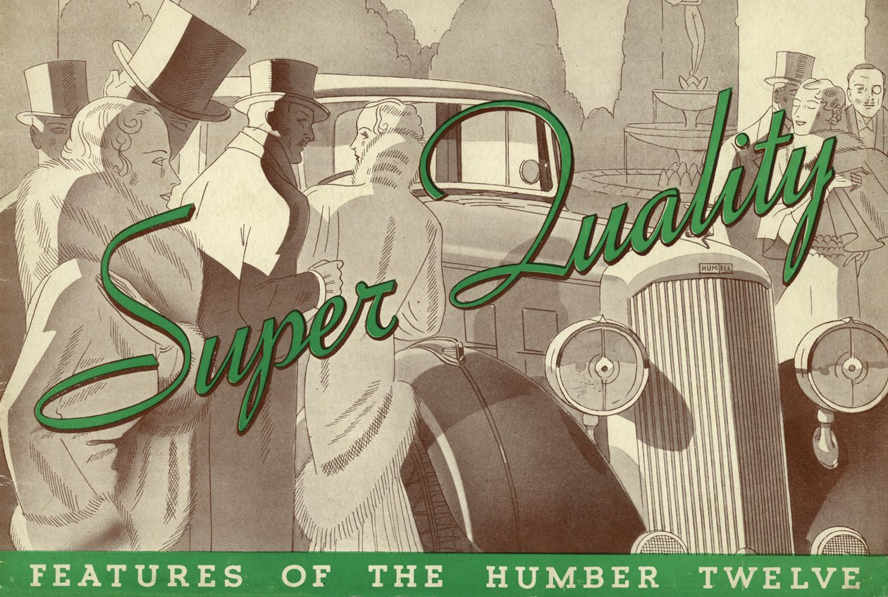 1934 Humber Twelve brochura de vendas. de Unbekannt