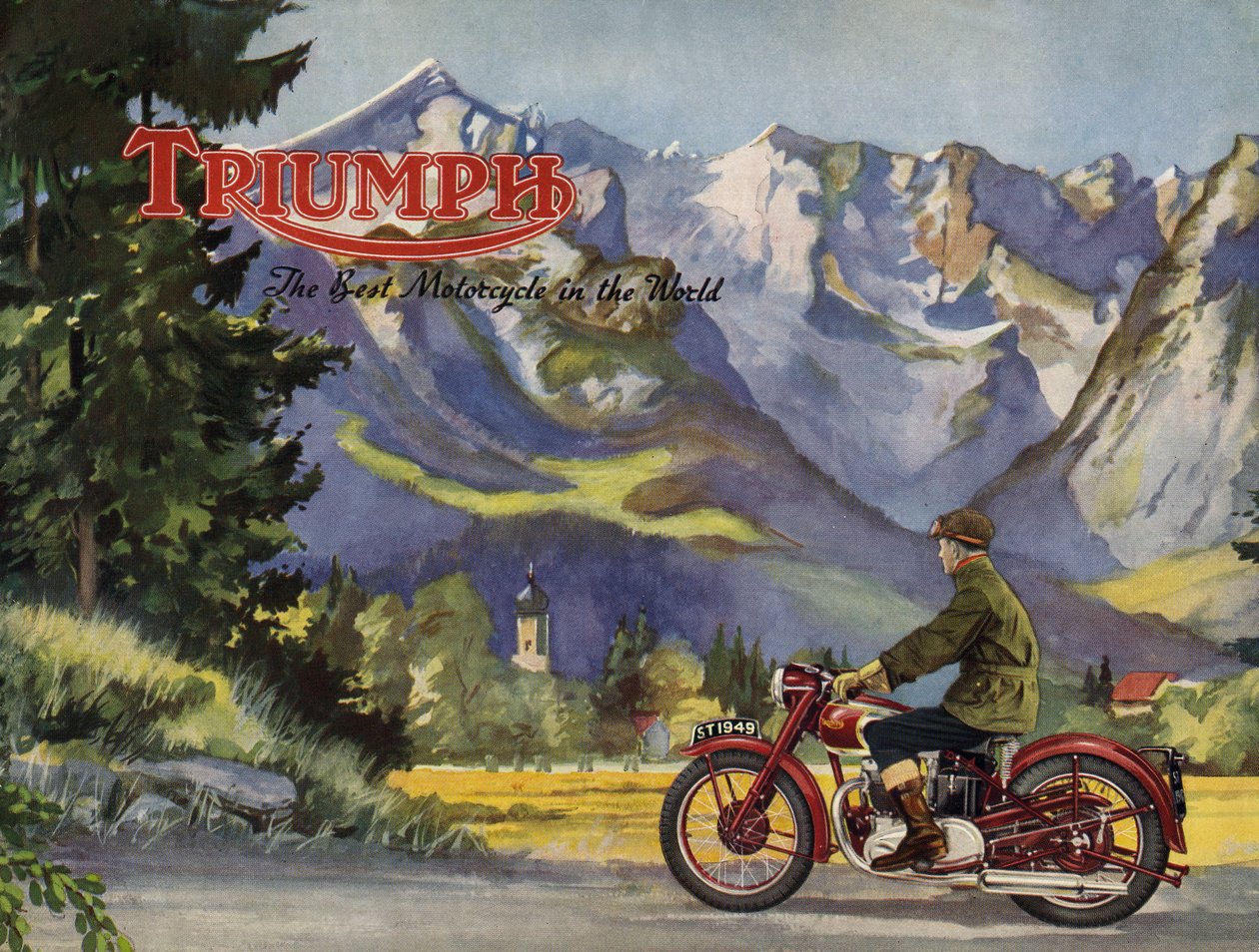 Folheto de 1948 Triumph 5T speed twin. de Unbekannt