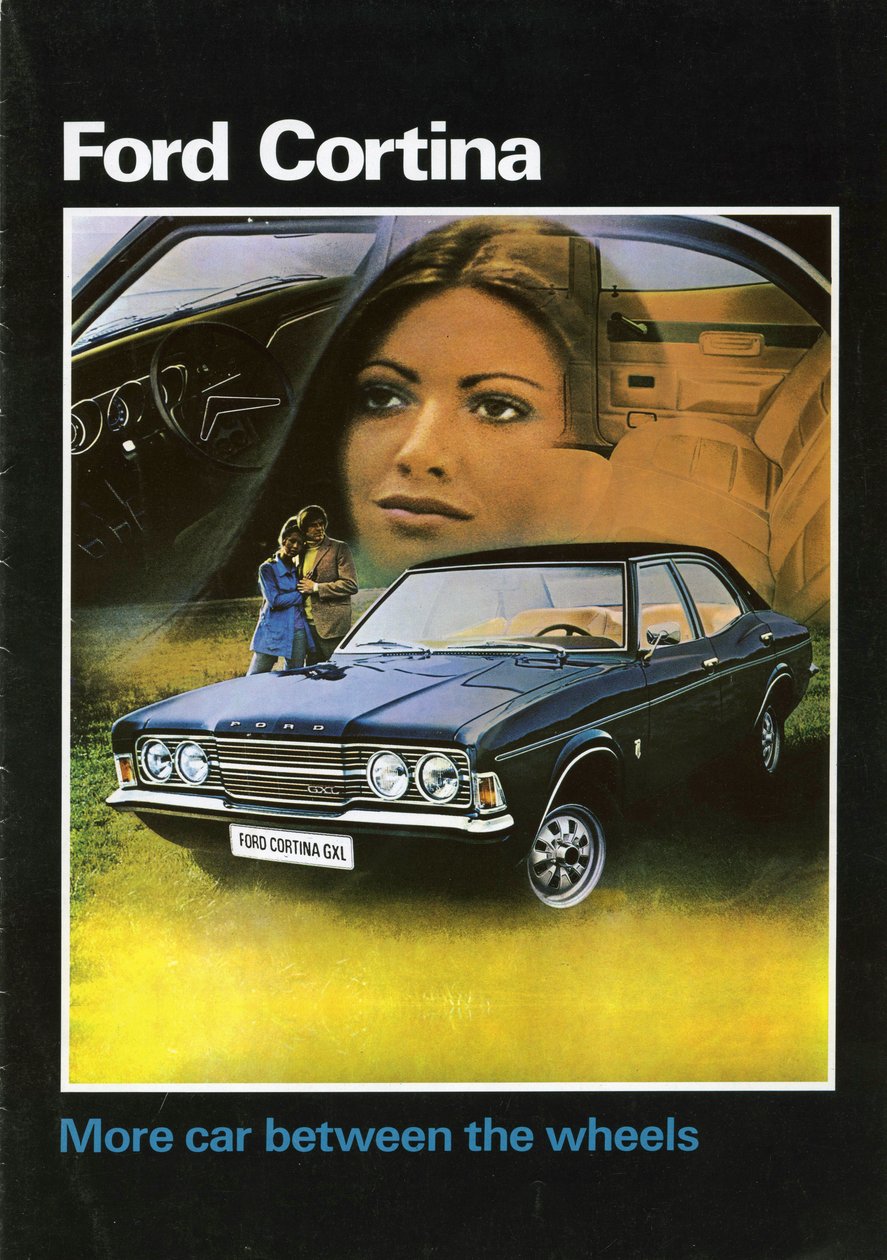 1972 Ford Cortina Mk3 capa da brochura de vendas. de Unbekannt