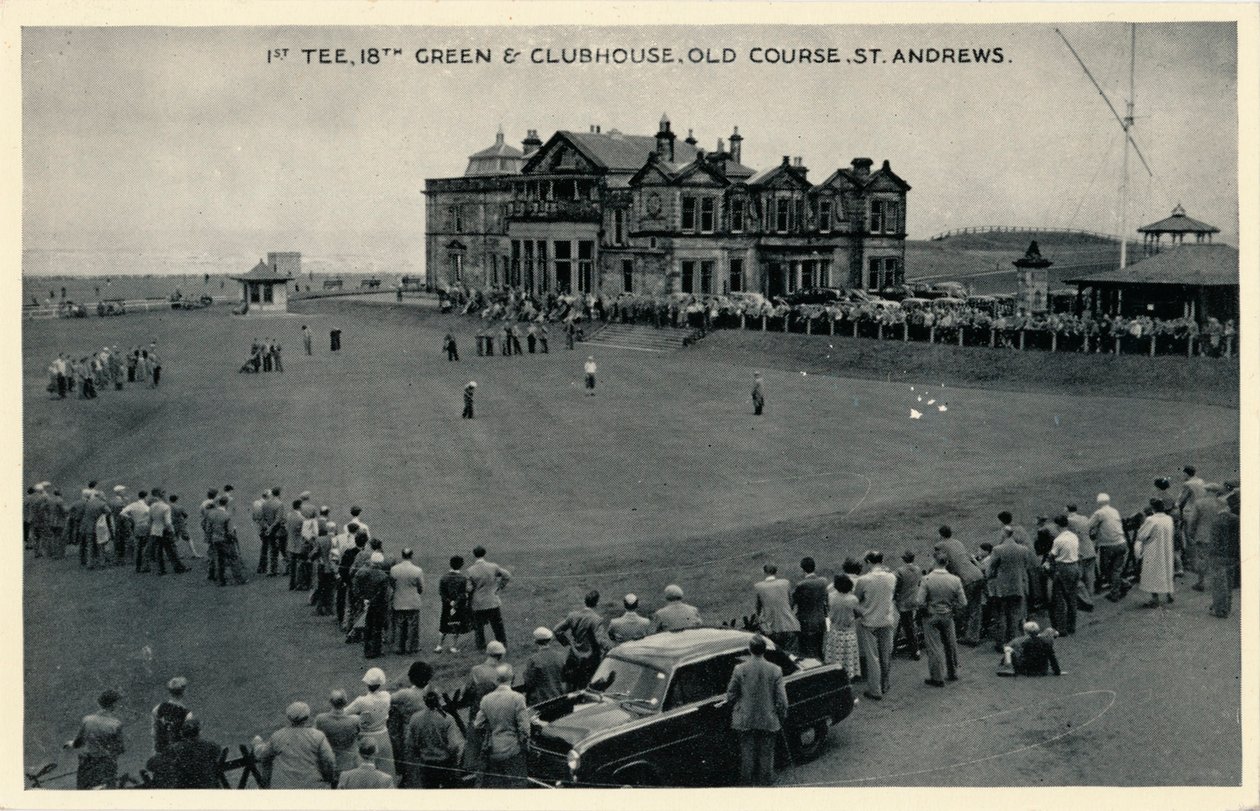 1 ° Tee, 18 ° Green & Clubhouse, Old Course, St. Andrews, c1955 de Unbekannt