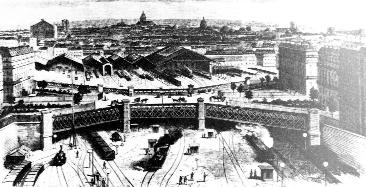 2295 Gare St lazare em Paris em 1900 Arquivos de Unbekannt