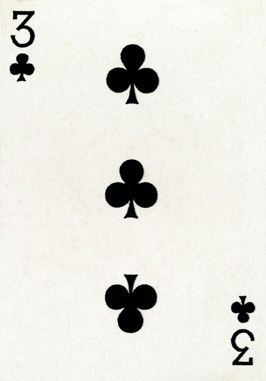 3 de clubes de um baralho de cartas de baralho Goodall & Son Ltd., c1940 de Unbekannt