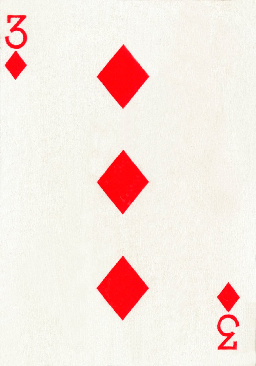 3 de ouros de um baralho de cartas de baralho Goodall & Son Ltd., c1940 de Unbekannt