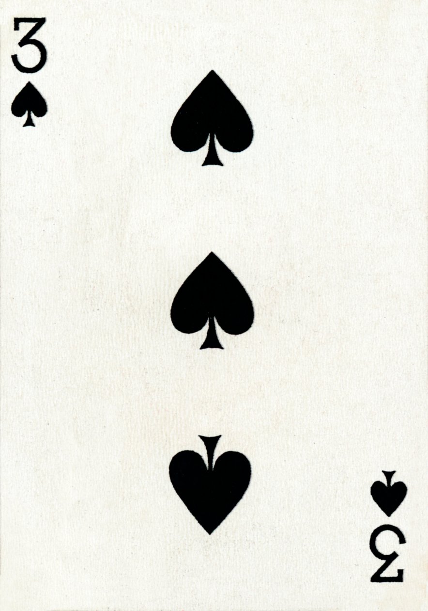 3 de espadas de um baralho de cartas de baralho Goodall & Son Ltd., c1940 de Unbekannt