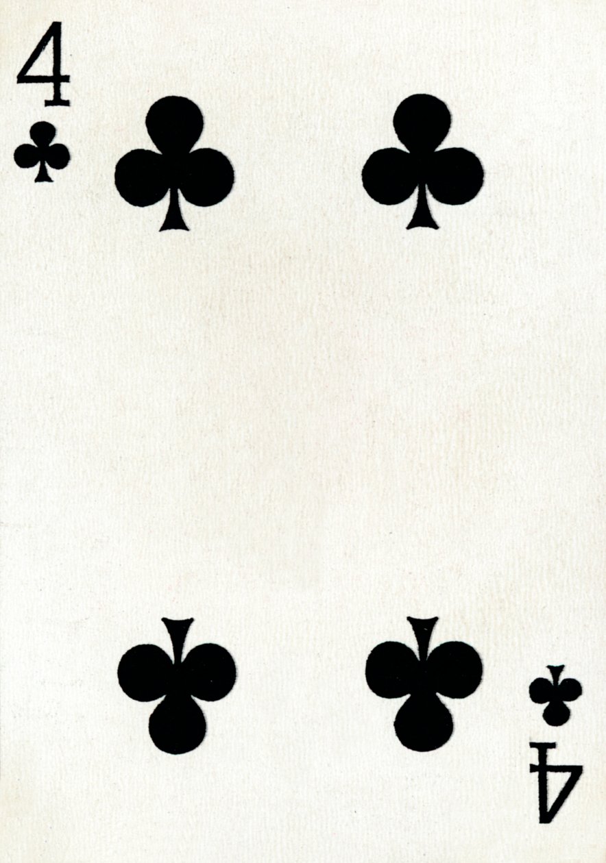 4 de clubes de um baralho de cartas de baralho Goodall & Son Ltd., c1940 de Unbekannt