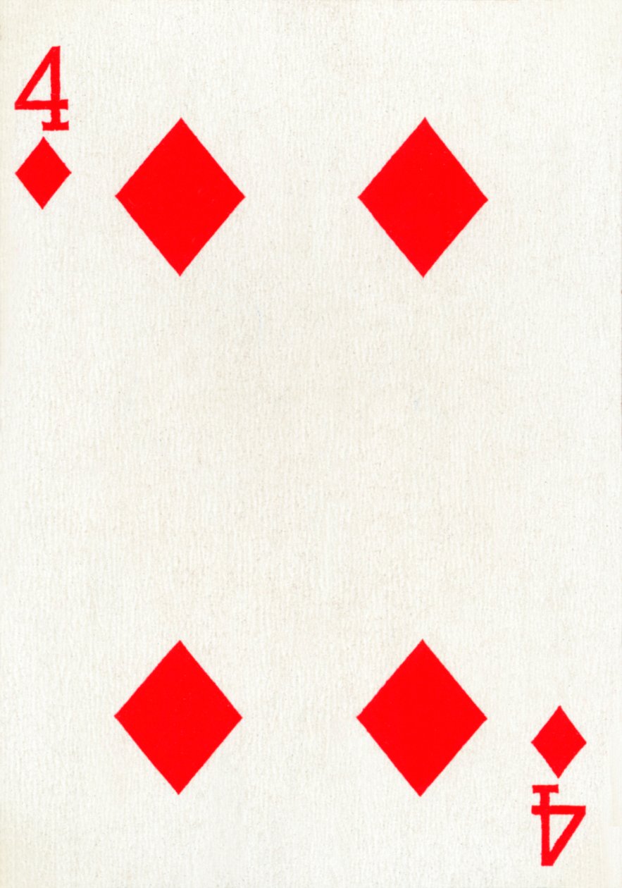 4 de ouros de um baralho de cartas de baralho Goodall & Son Ltd., c1940 de Unbekannt