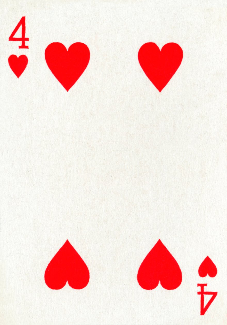 4 de Copas de um baralho de cartas de baralho Goodall & Son Ltd., c1940 de Unbekannt