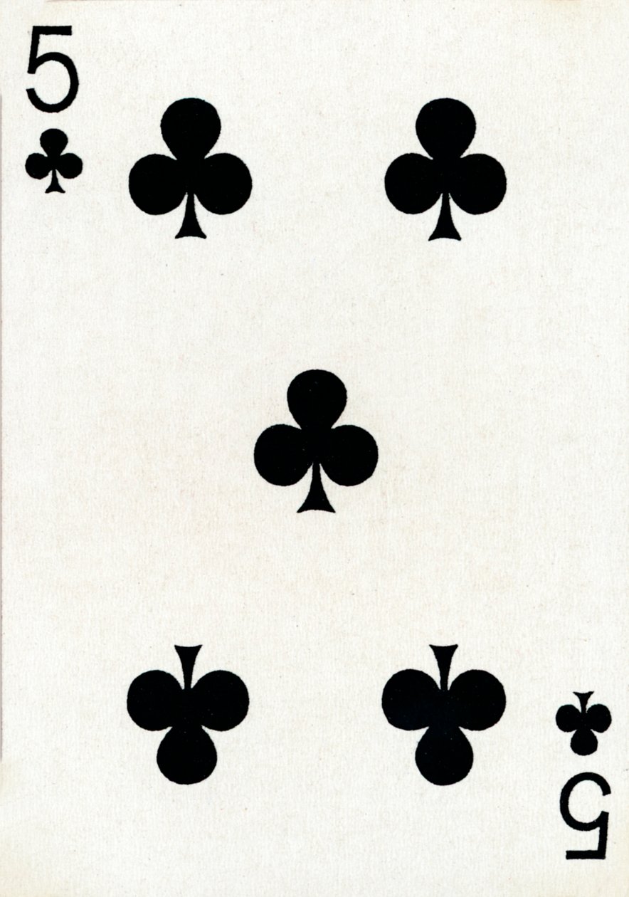 5 de clubes de um baralho de cartas de baralho Goodall & Son Ltd., c1940 de Unbekannt