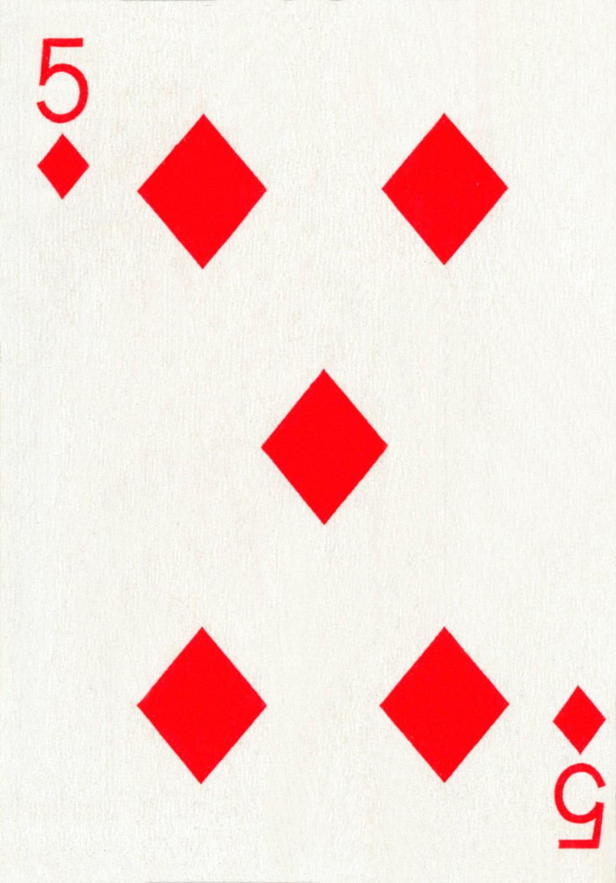 5 de ouros de um baralho de cartas de baralho Goodall & Son Ltd., c1940 de Unbekannt