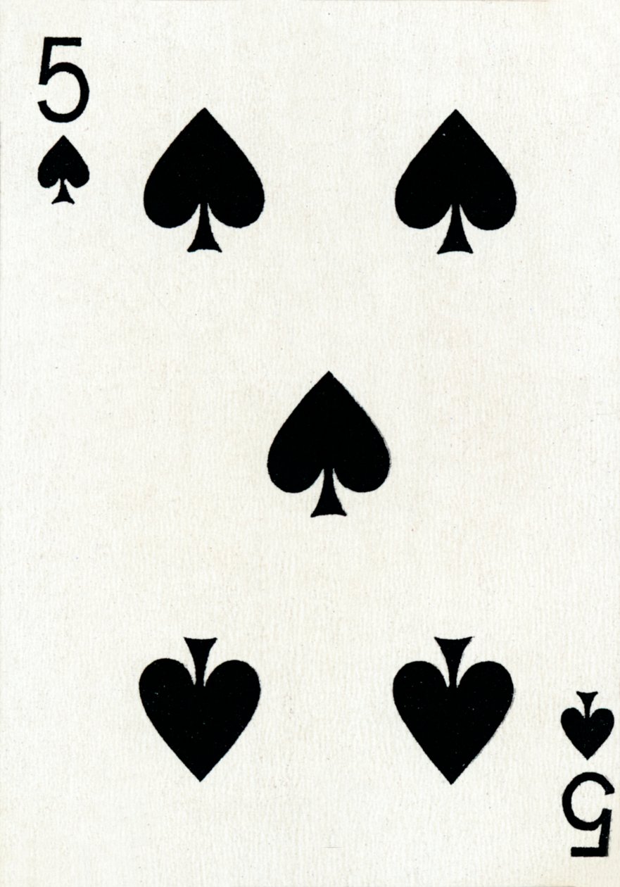 5 de espadas de um baralho de cartas de baralho Goodall & Son Ltd., c1940 de Unbekannt