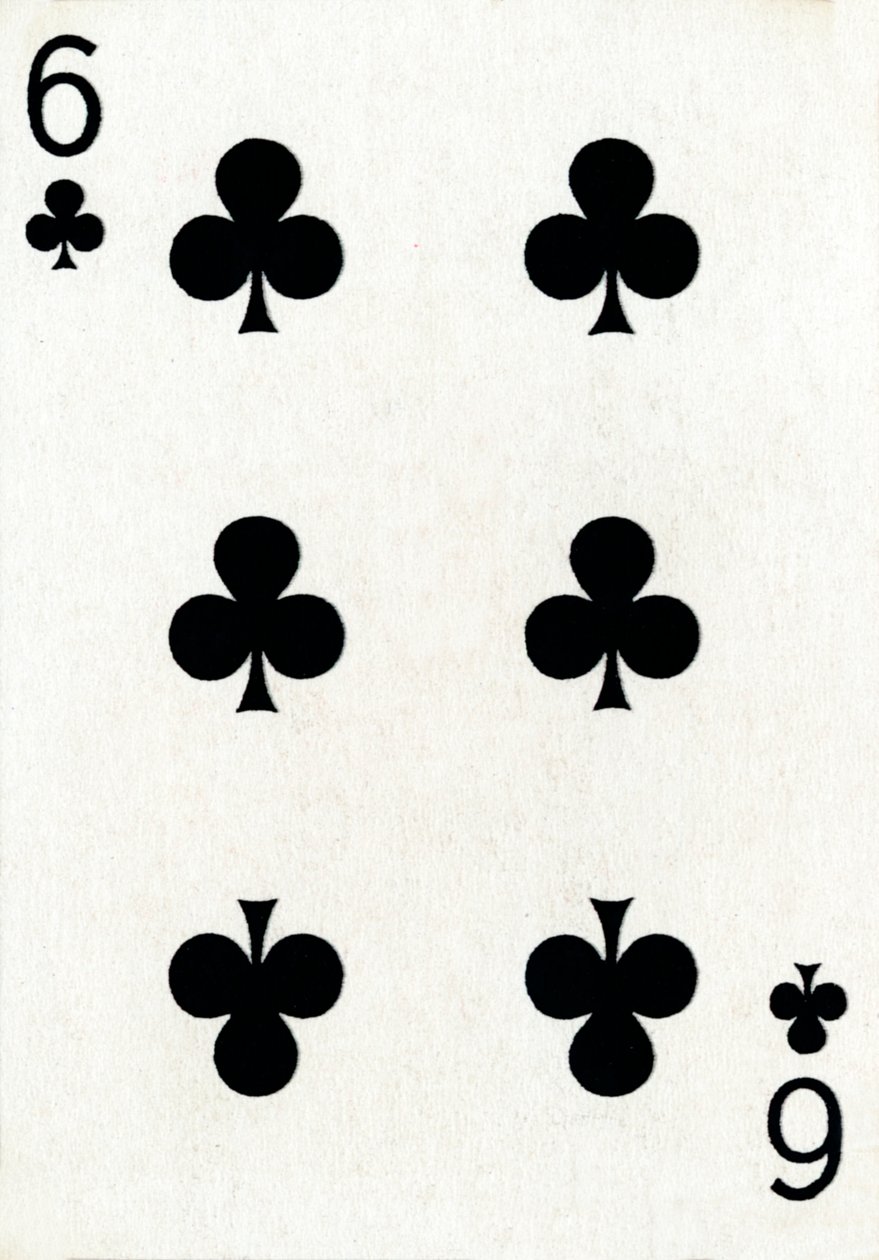 6 de clubes de um baralho de cartas de baralho Goodall & Son Ltd., c1940 de Unbekannt