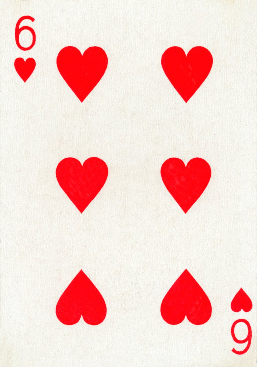 6 de Copas de um baralho de cartas de baralho Goodall & Son Ltd., c1940 de Unbekannt