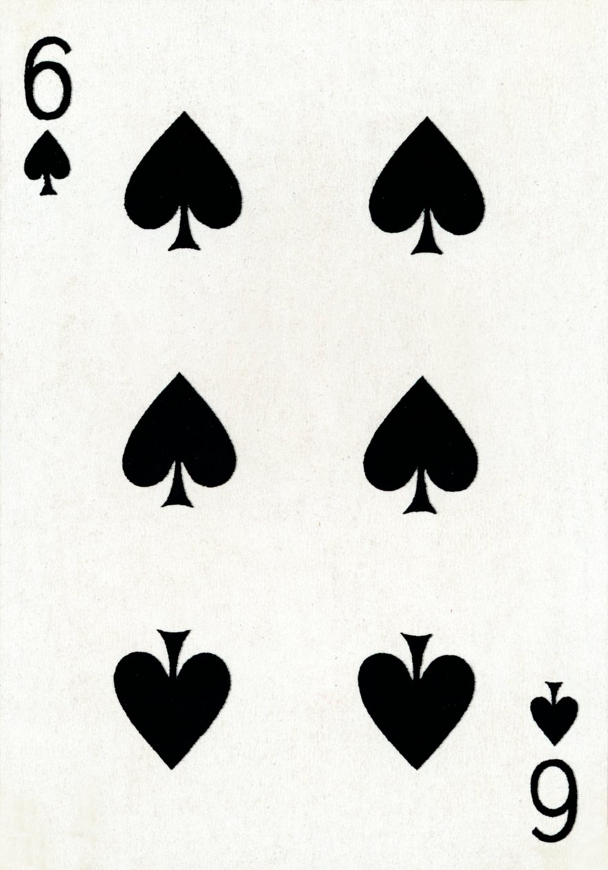 6 de espadas de um baralho de cartas de baralho Goodall & Son Ltd., c1940 de Unbekannt