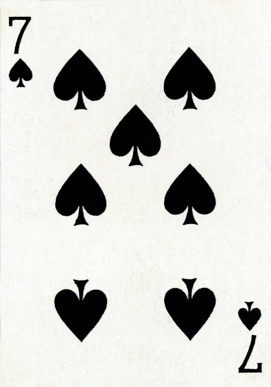 7 de espadas de um baralho de cartas de baralho Goodall & Son Ltd., c1940 de Unbekannt
