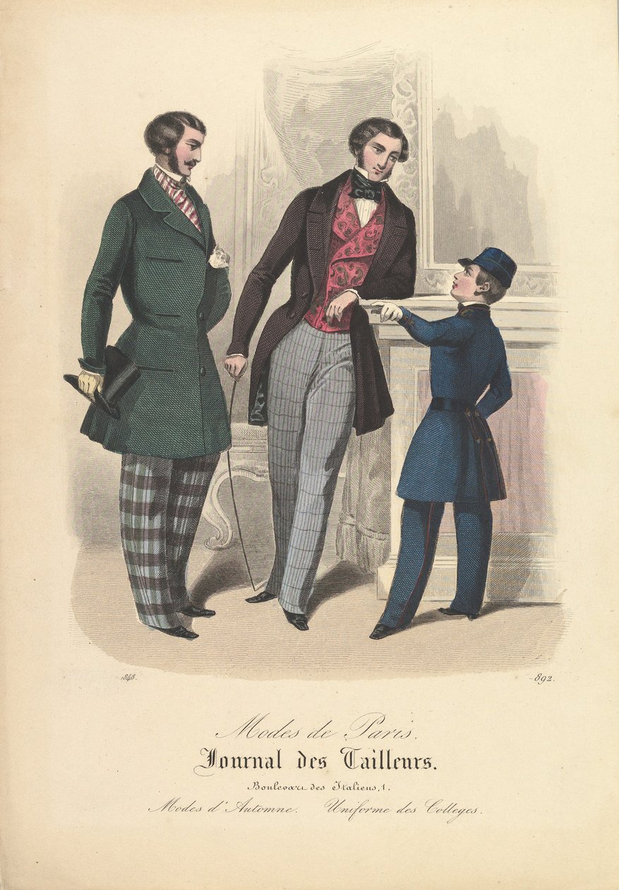 892 de Modes de Paris, Journal des Tailleurs, 1848. de Unbekannt