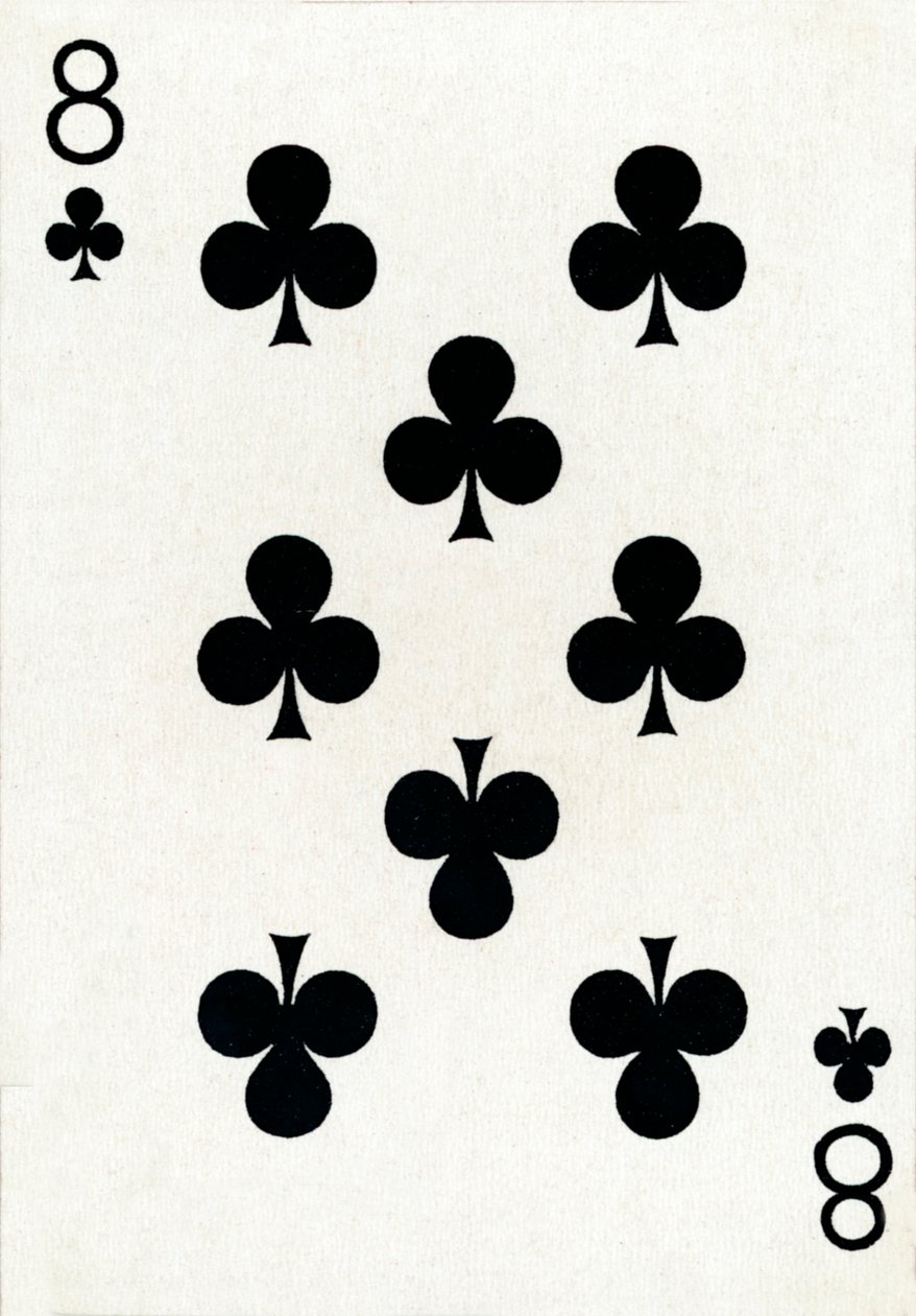 8 de clubes de um baralho de cartas de baralho Goodall & Son Ltd., c1940 de Unbekannt