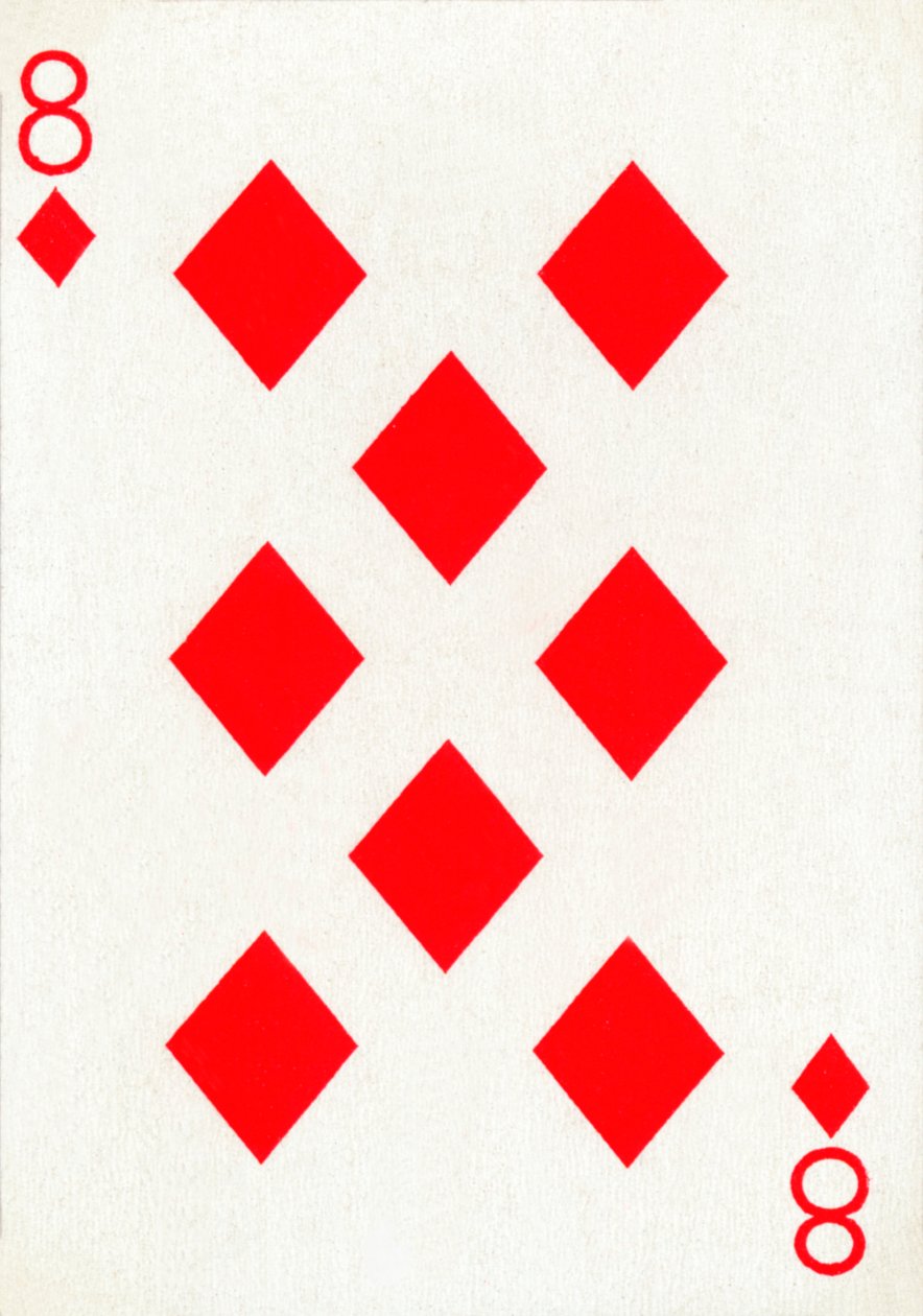 8 de ouros de um baralho de cartas de baralho Goodall & Son Ltd., c1940 de Unbekannt