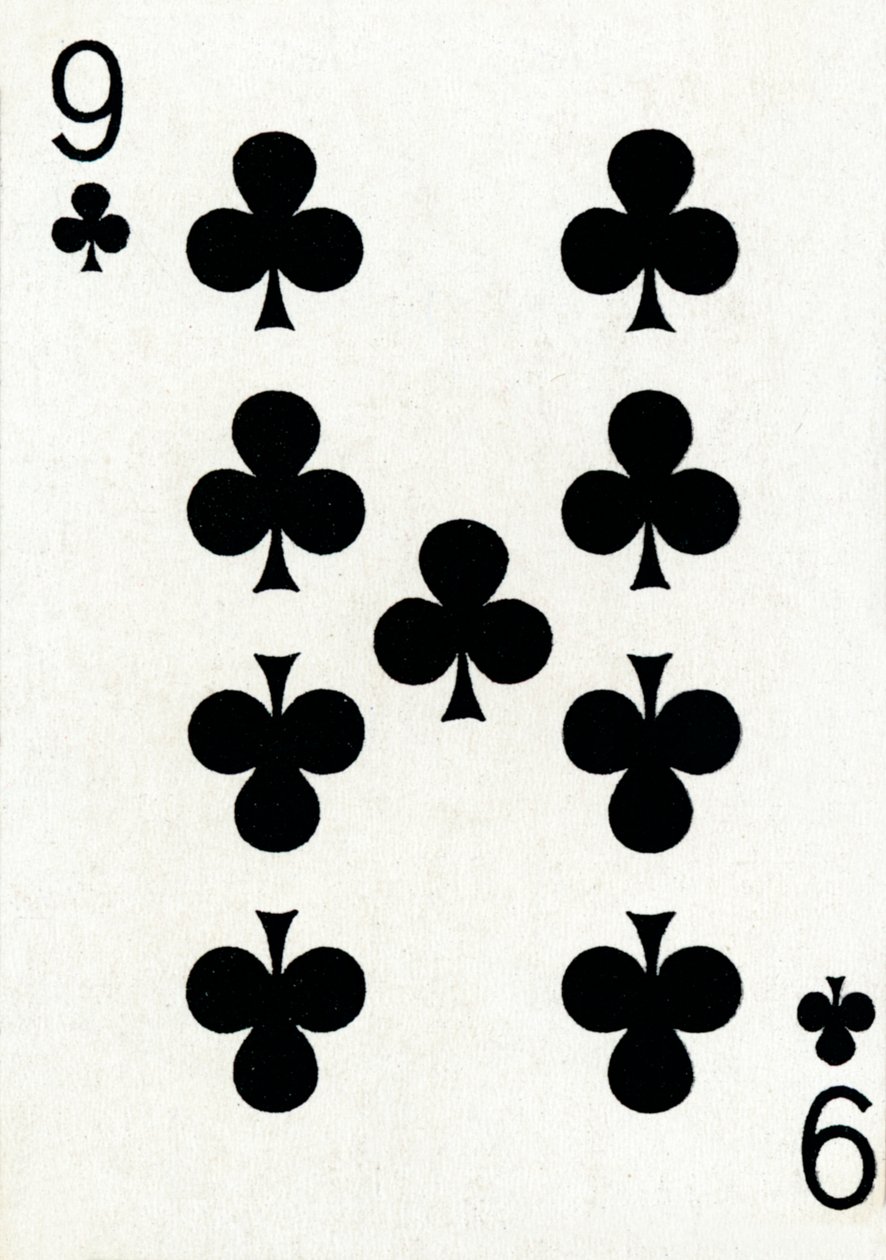 9 de clubes de um baralho de cartas de baralho Goodall & Son Ltd., c1940 de Unbekannt