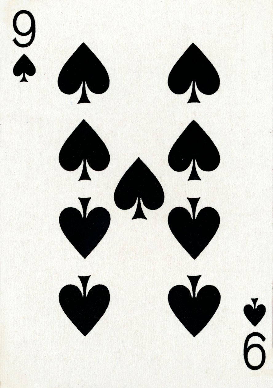 9 de espadas de um baralho de cartas de baralho Goodall & Son Ltd., c1940 de Unbekannt