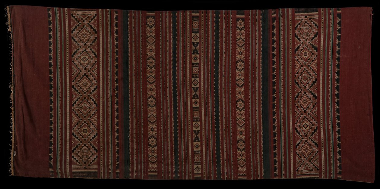 Um sarongue Bentenan, tecido pelo povo Minahasa por volta do século XVIII. de Unbekannt