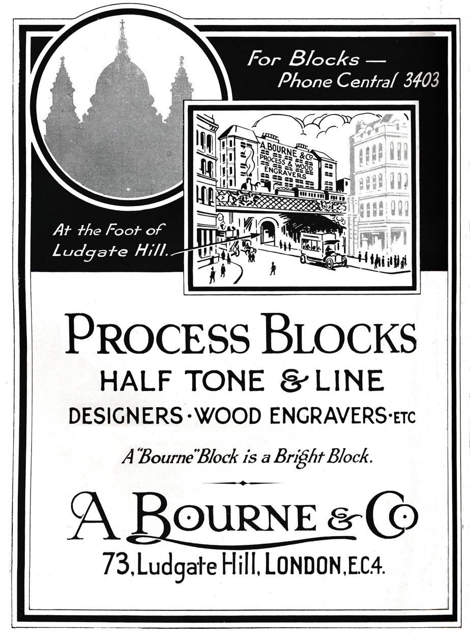 A. Bourne & Co. Advert - Process Blocks, 1919 de Unbekannt