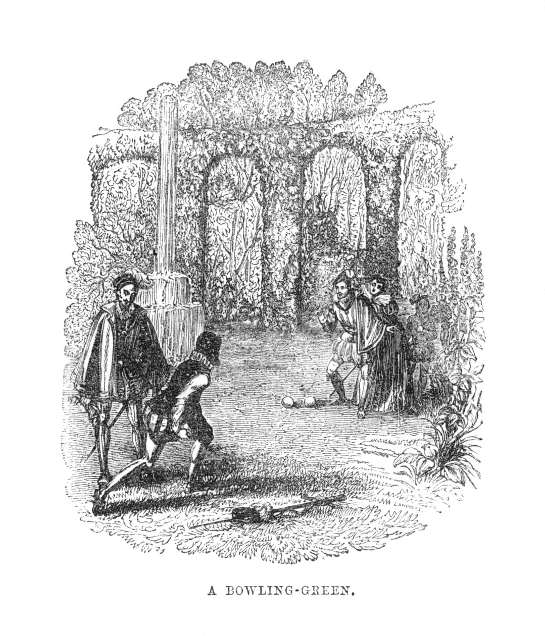 Um boliche-verde, c1870 de Unbekannt