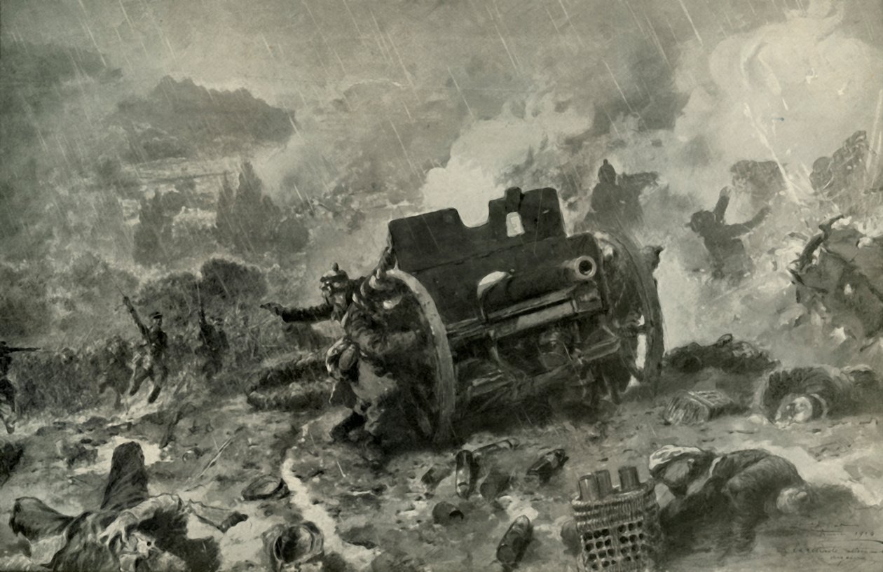 Um brilhante ataque francês à posição alemã em Argonne, 1919. de Unbekannt