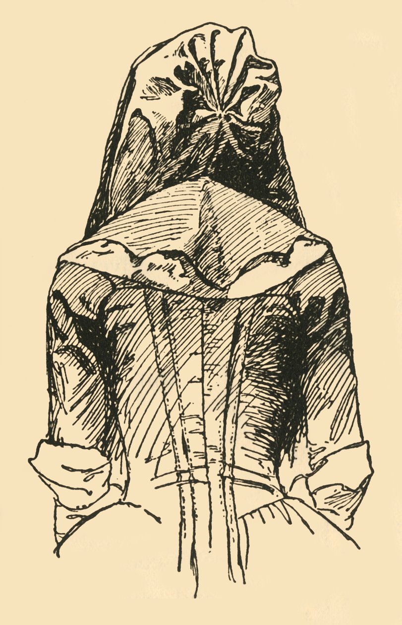 Camlet Hood, tirada de uma peça de roupa original, c1702, 1937. de Unbekannt