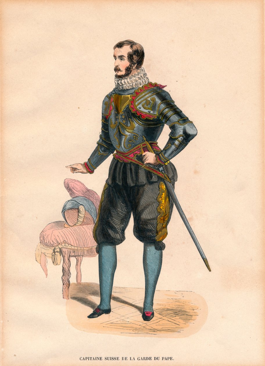 Um capitão da Guarda Suíça dos Papas, c.1900s de Unbekannt