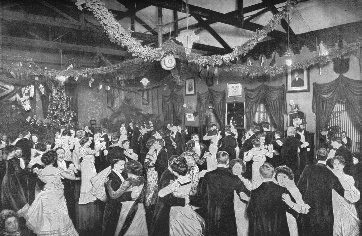 Uma dança de Natal no Ginásio Alemão, Londres, c1902 1903 de Unbekannt