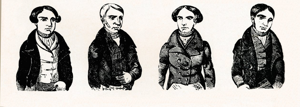 Uma impressão contemporânea dos mártires de Tolpuddle, 1838, 1934 de Unbekannt