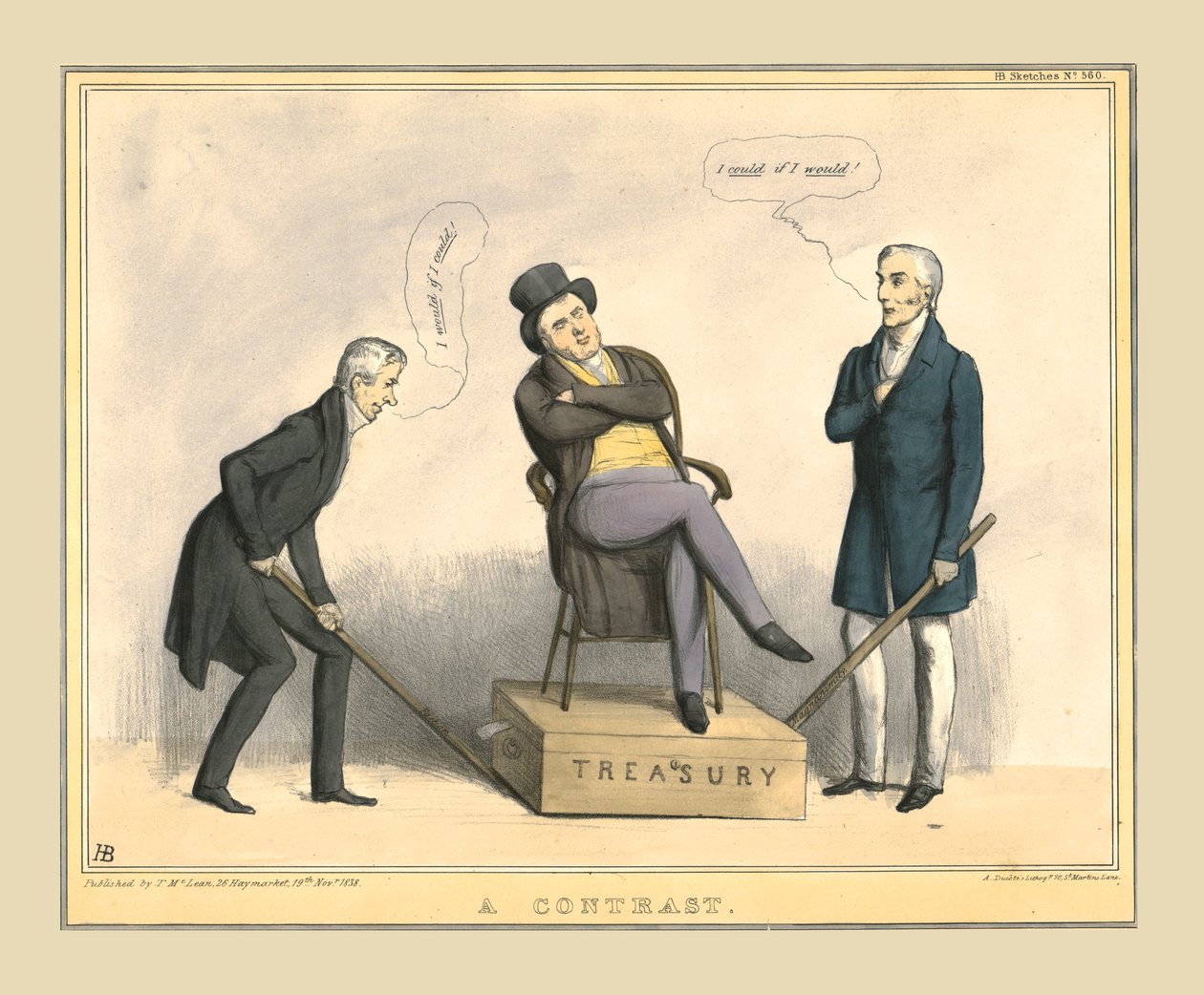 Um contraste, c1838. de Unbekannt