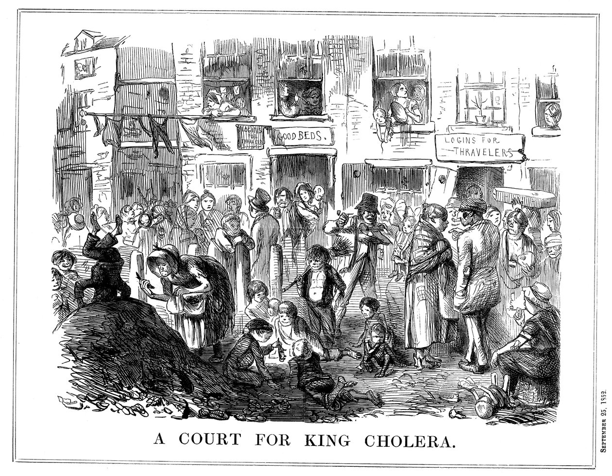 Corte para o rei Cólera, 1852 de Unbekannt