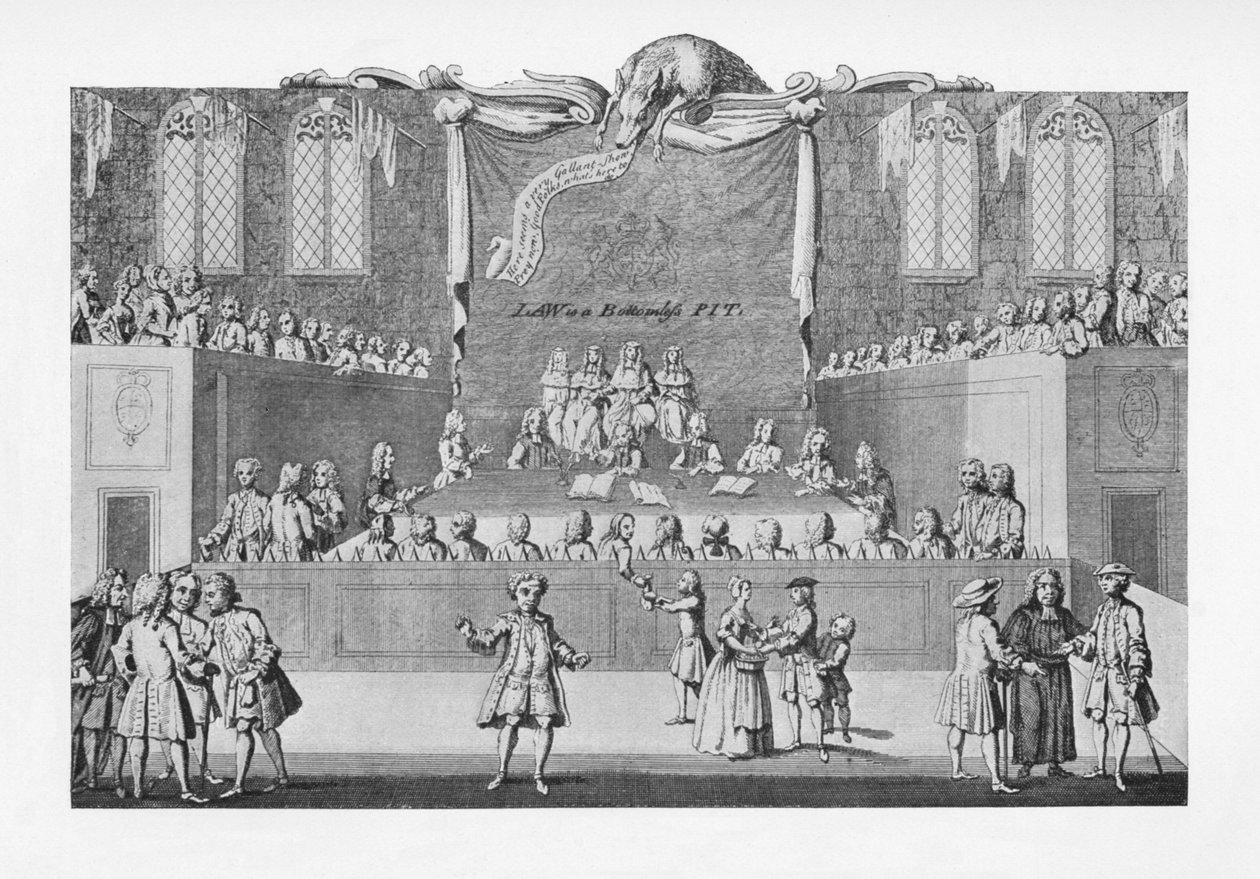 Um tribunal de direito sobre 1733, c1733, 1904 de Unbekannt