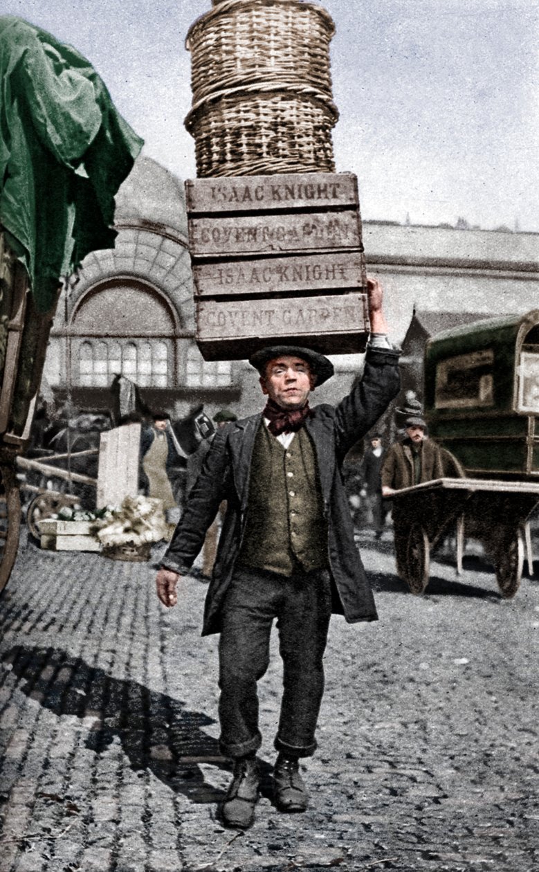 Porteiro do mercado de Covent Garden, Londres, c1922. de Unbekannt
