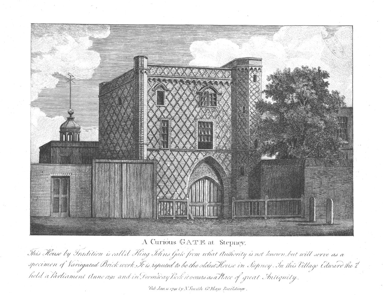 Um portão curioso em Stepney, 1791 de Unbekannt