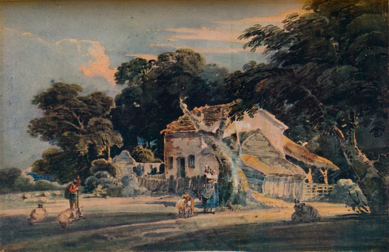 Uma fazenda de Devonshire, c1798, 1921 de Unbekannt