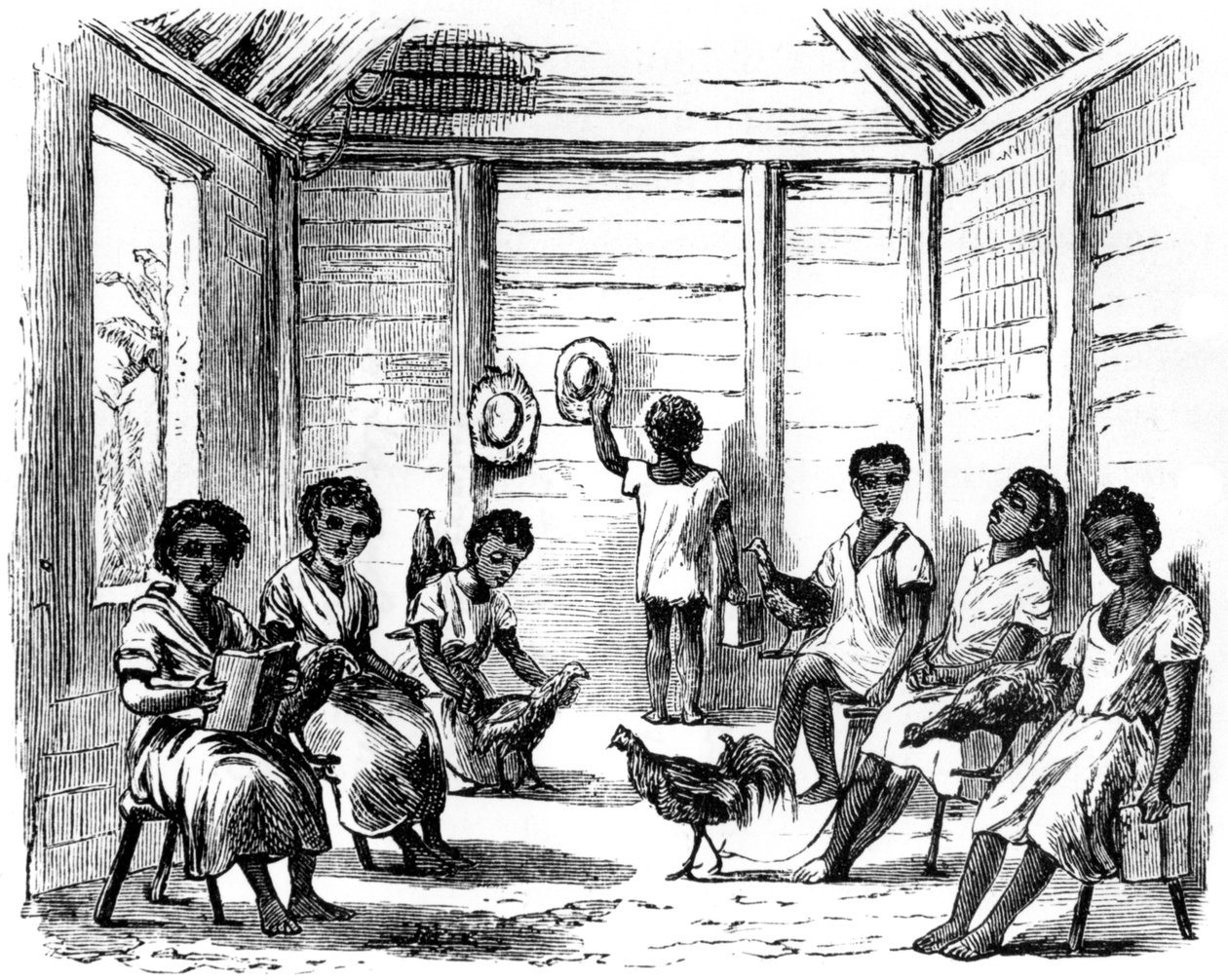 Uma escola dominicana, Santo Domingo, 1873 de Unbekannt