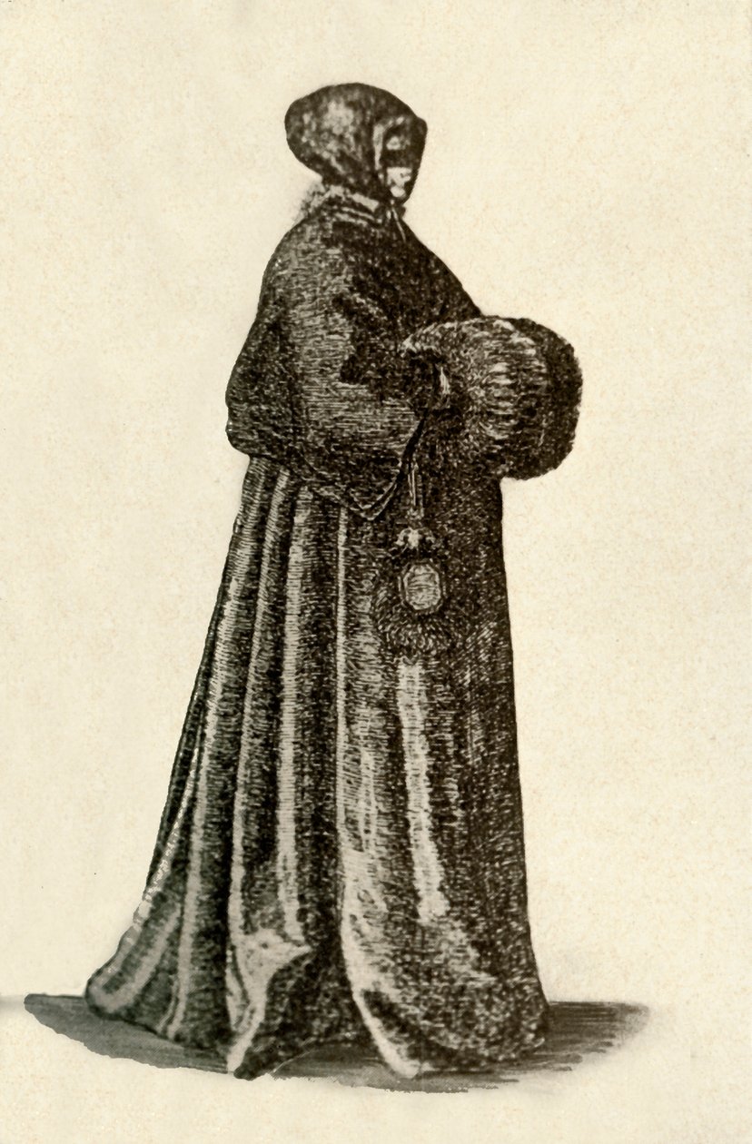 Uma senhora holandesa em trajes ao ar livre, 1640, 1937. de Unbekannt