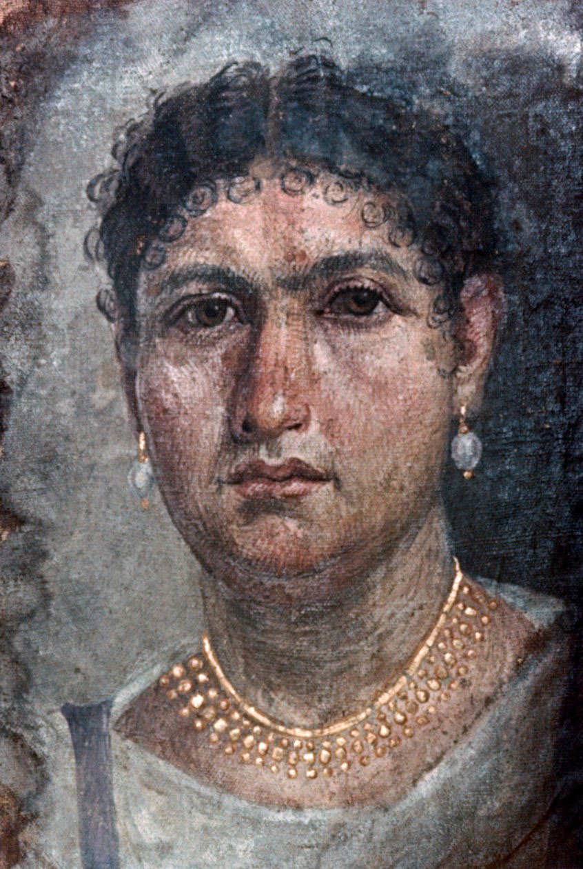 Um retrato de Aline em Fayum, também conhecido como Ténos, século I de Unbekannt