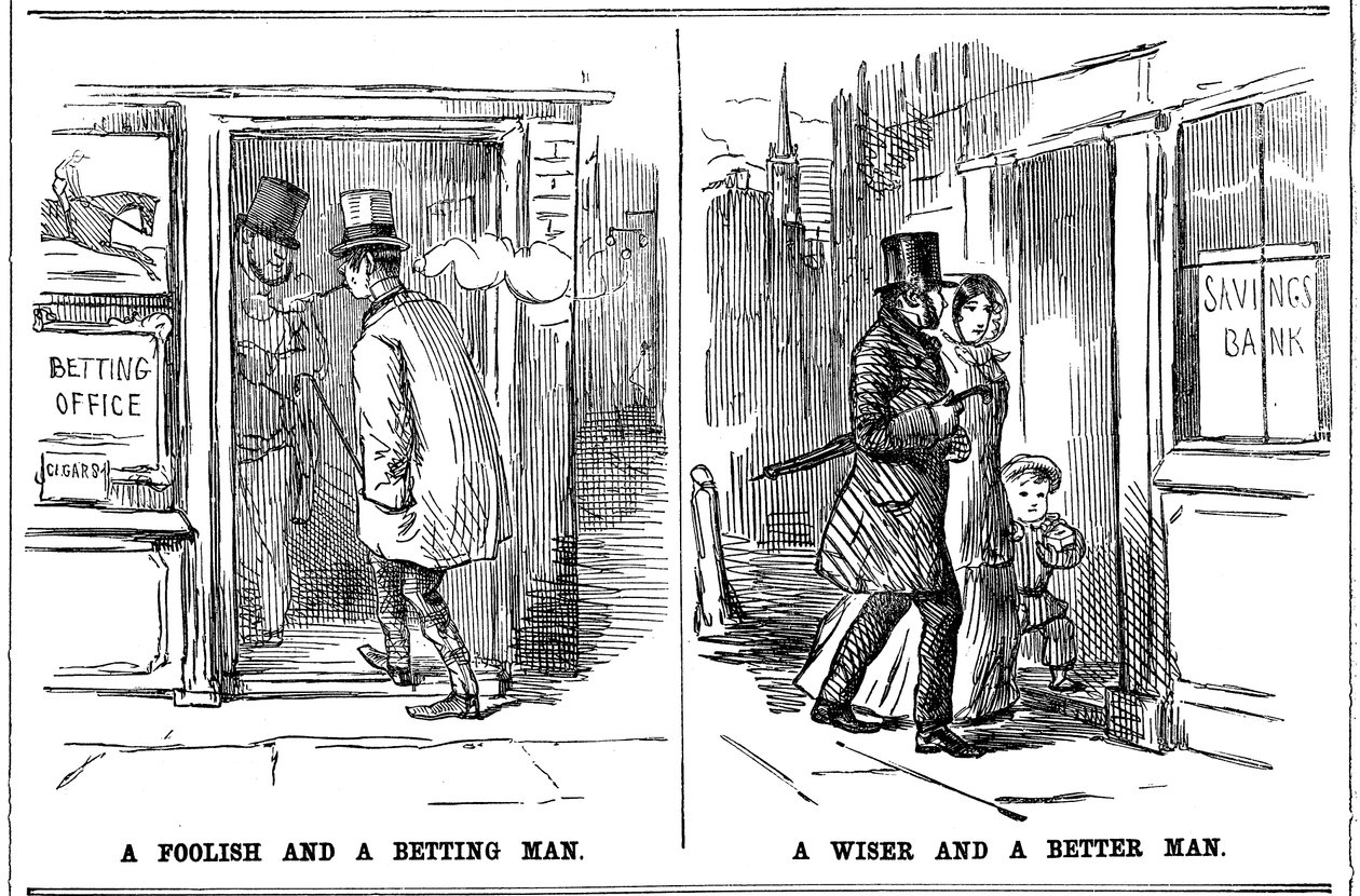 Um homem tolo e apostador e um homem sábio e melhor, 1852 de Unbekannt