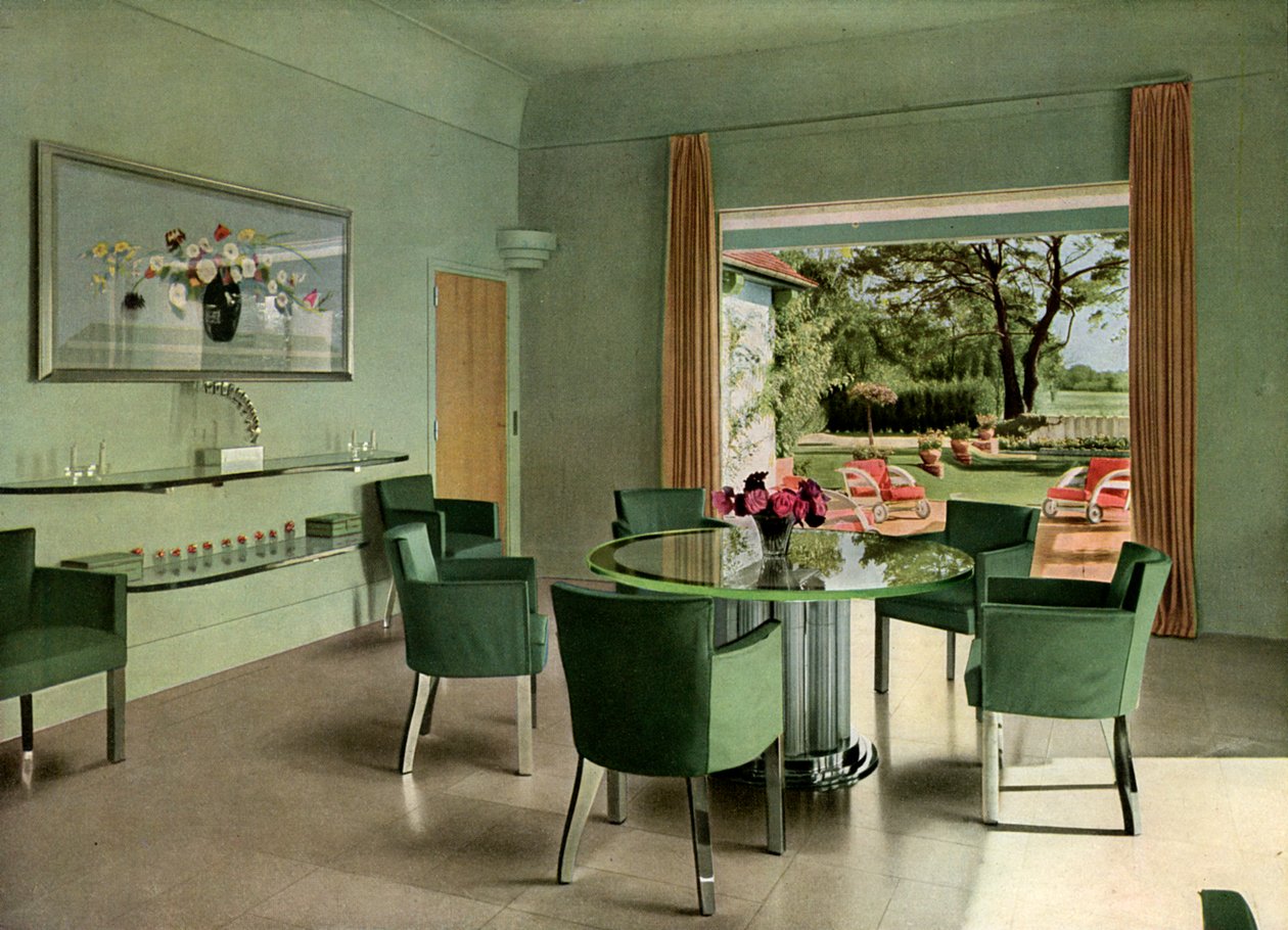 Uma sala de jantar francesa, 1938 de Unbekannt