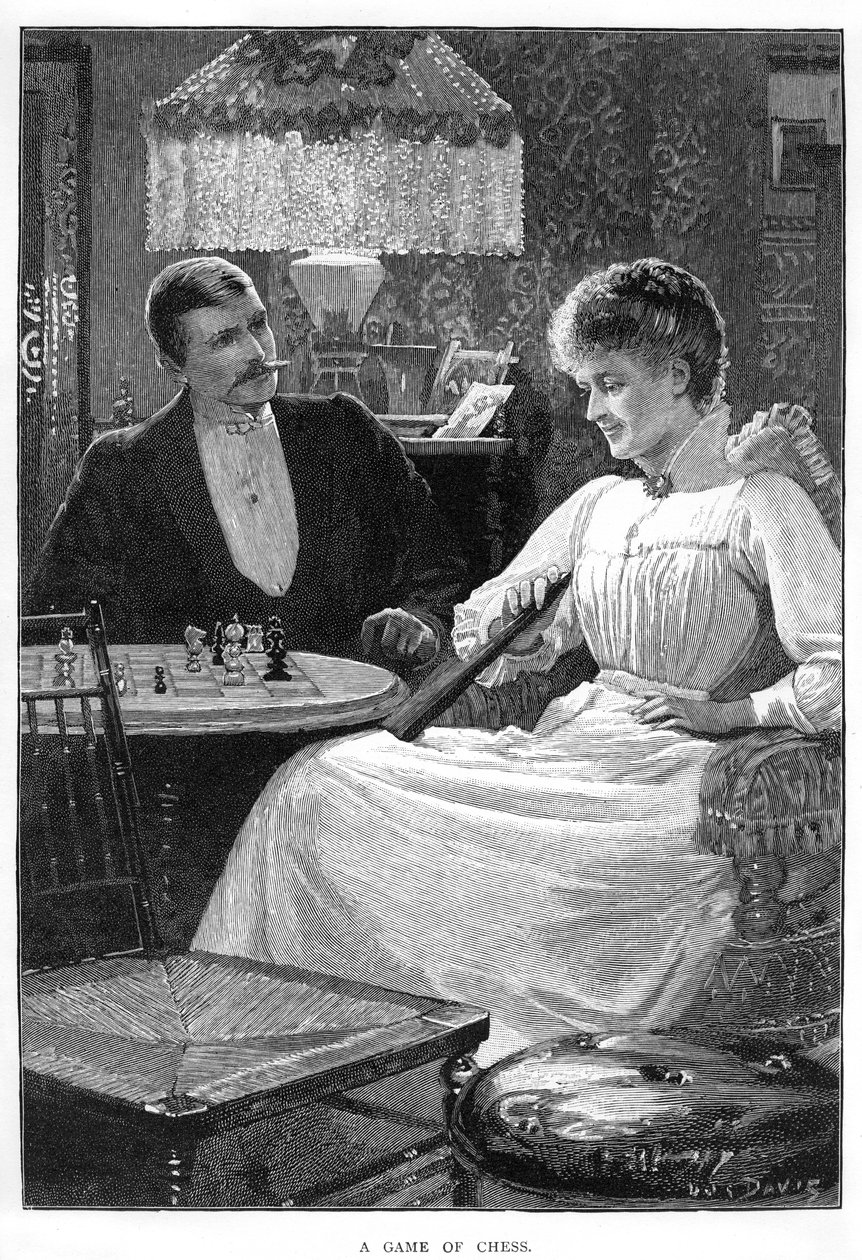 Um jogo de xadrez, c1900s-c1910s de Unbekannt