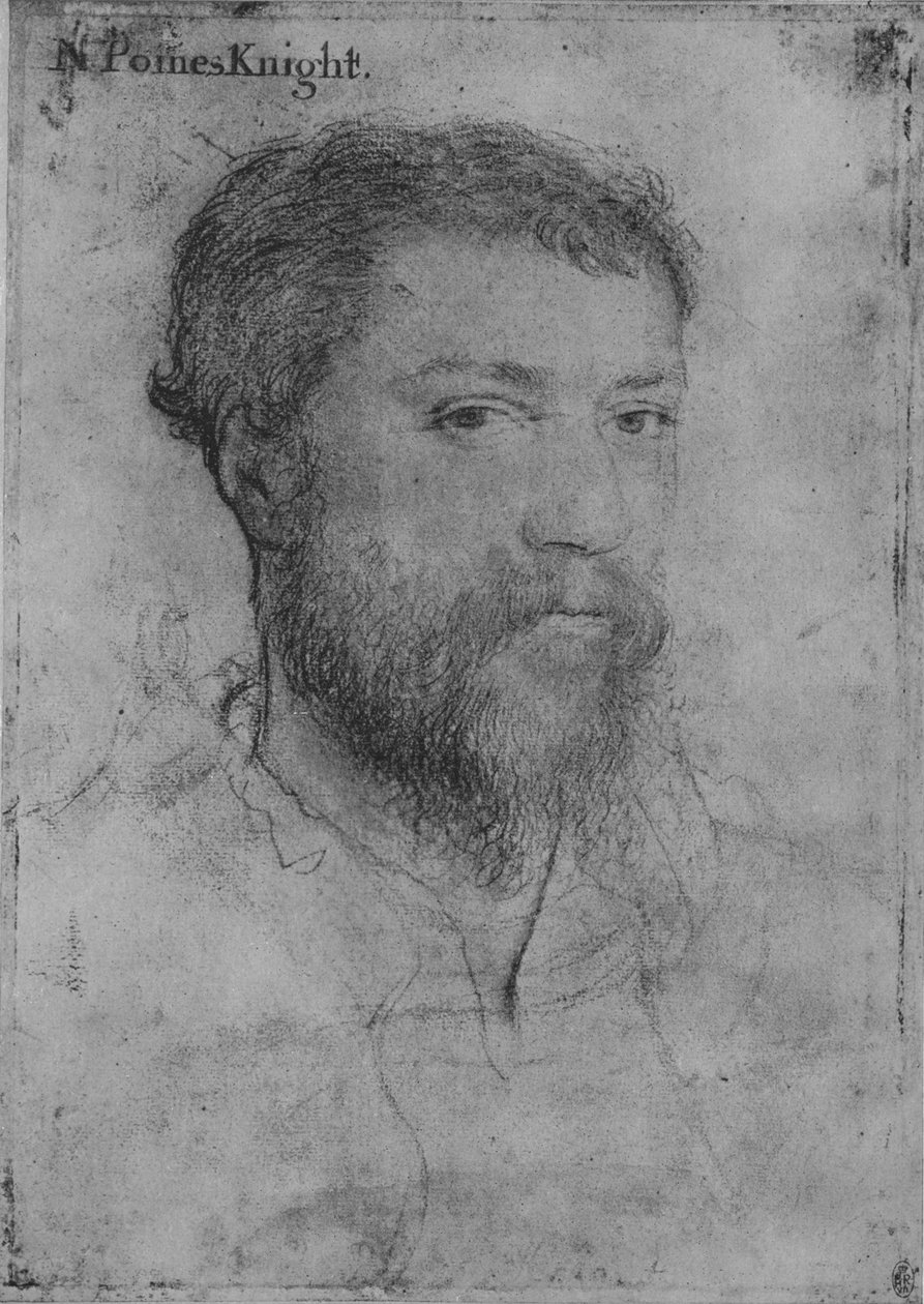 A Gentleman: Unknown Not by Holbein, século XVI, 1945 de Unbekannt
